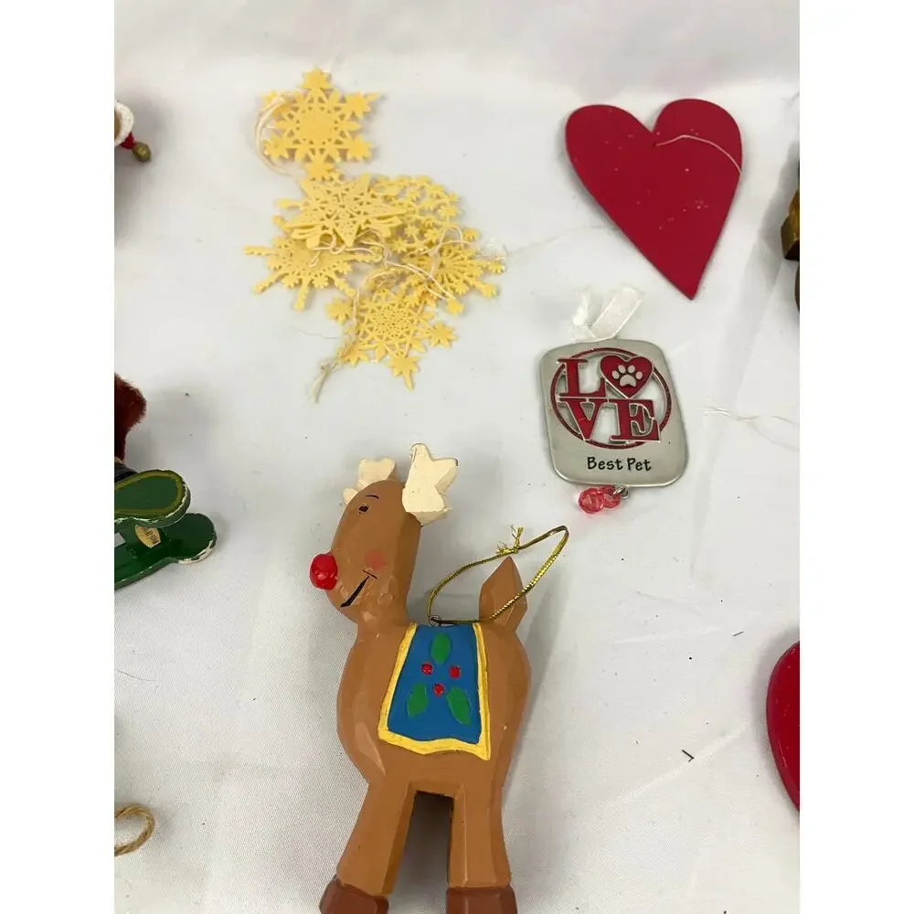 28x VTG Holiday Ornaments Christmas Horse‎ Wood Glass Metal Lot Collectibles